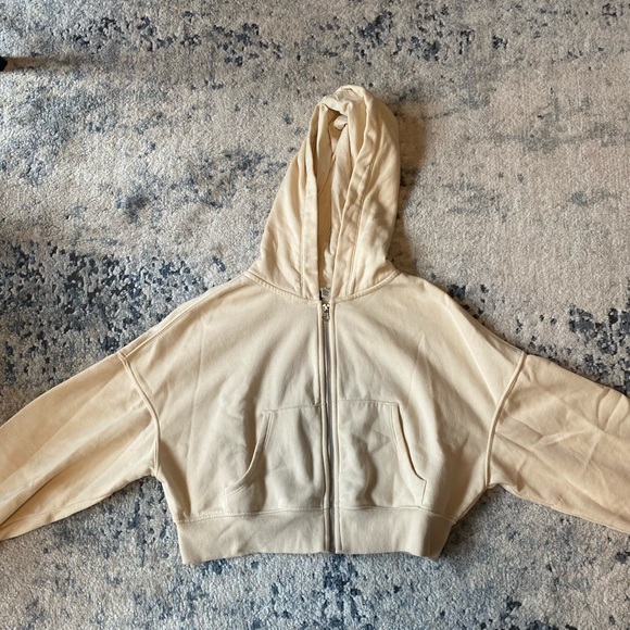 Cropped zip-up hoodie - Picture 2 of 2